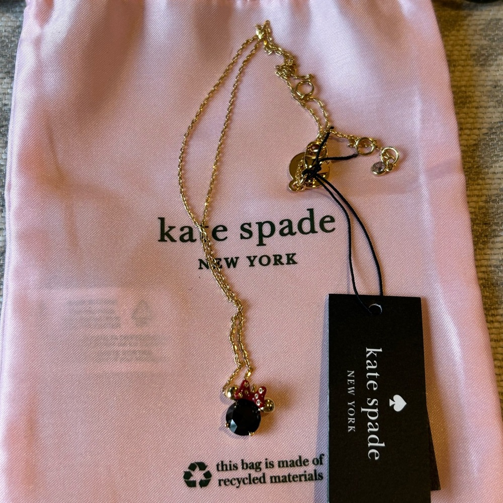 NWT Kate Spade Mini Mouse Rhinestone Necklace - Picture 2 of 7
